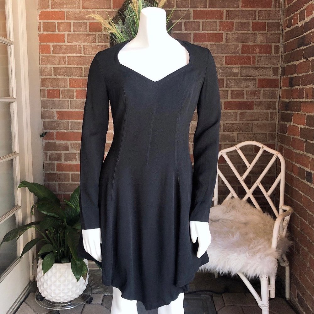 Vintage 1990s Versace Jeans Couture Asymmetric Boned Dress
